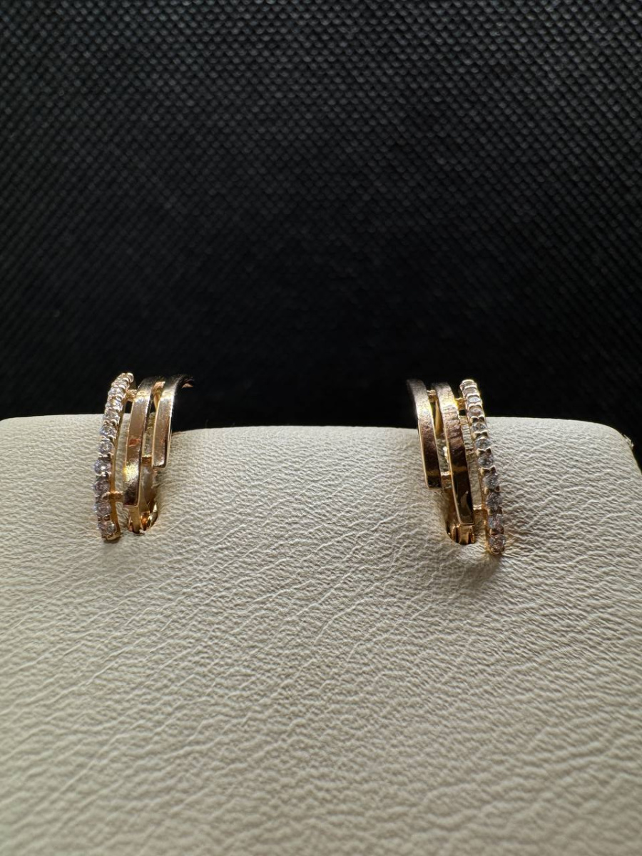 СКМИ585 СЕРЬГИ С КАМНЯМИ (Au 585)