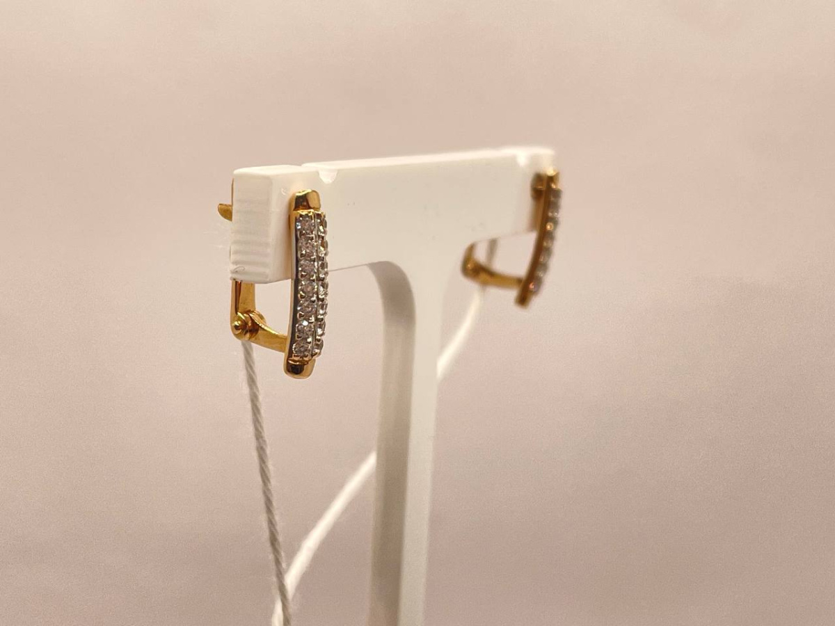 СКМИ585 СЕРЬГИ С КАМНЯМИ (Au 585)