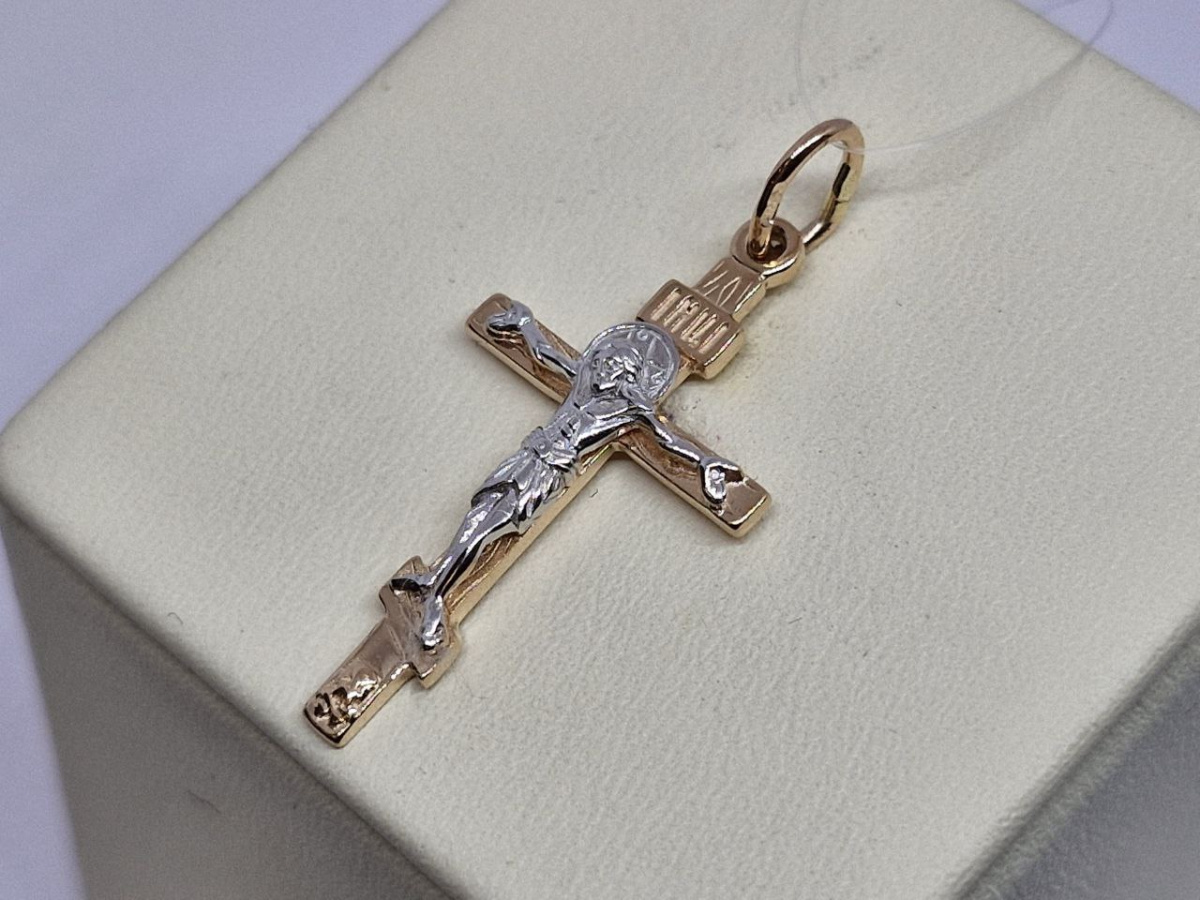 ПОДВЕСКА КРЕСТ без камня (Au 585)