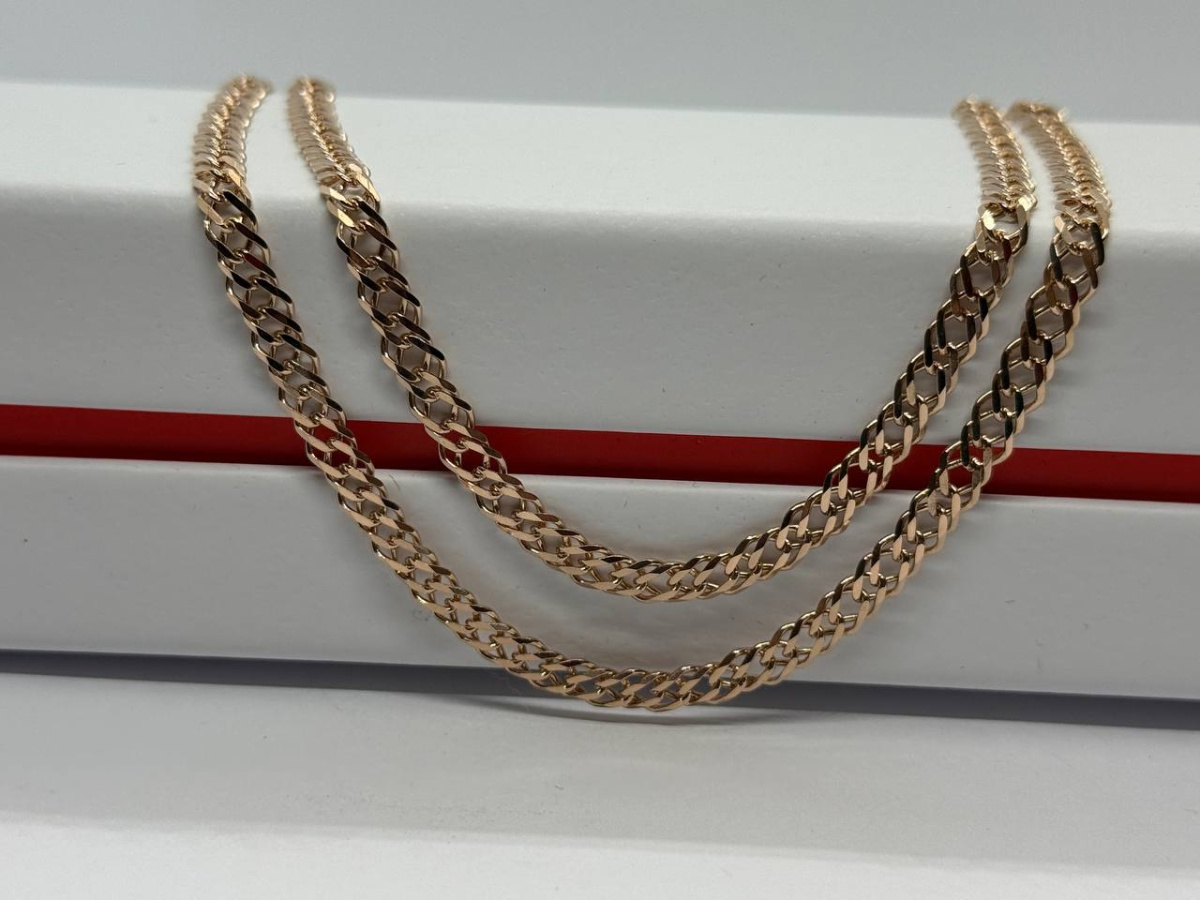 ЦЕПЬ ПОЛНОВЕСНАЯ Ромб двойной (Au 585)