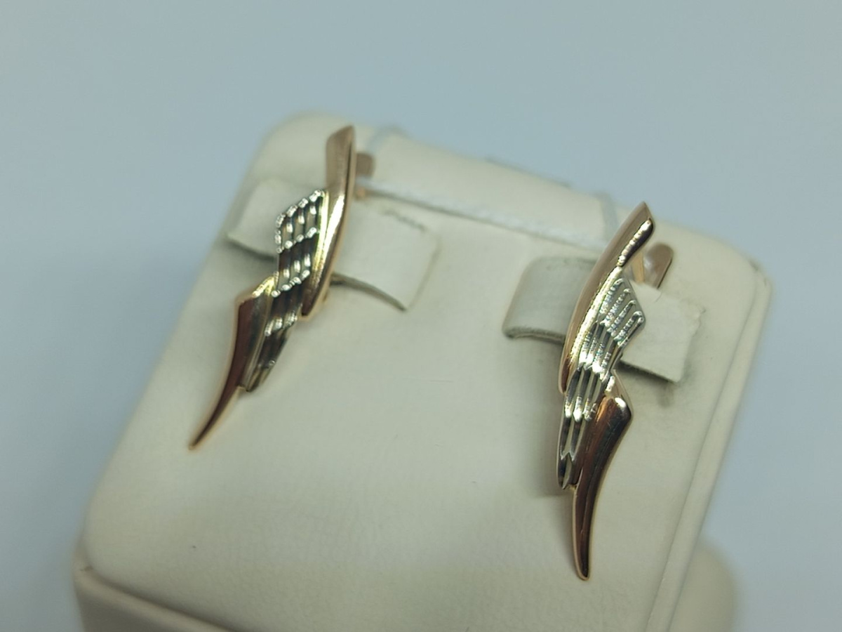 СБКМ585 СЕРЬГИ БЕЗ КАМНЯ (Au 585)