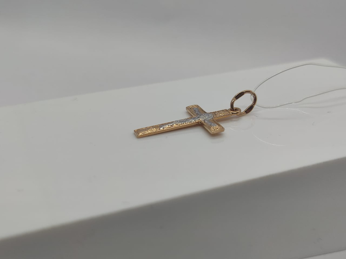 ПОДВЕСКА КРЕСТ без камня (Au 585)