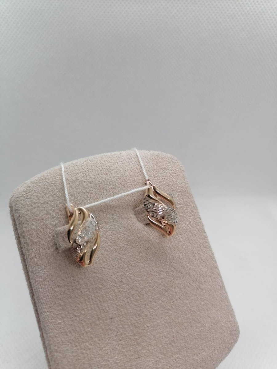 СБКМ585 СЕРЬГИ БЕЗ КАМНЯ (Au 585)