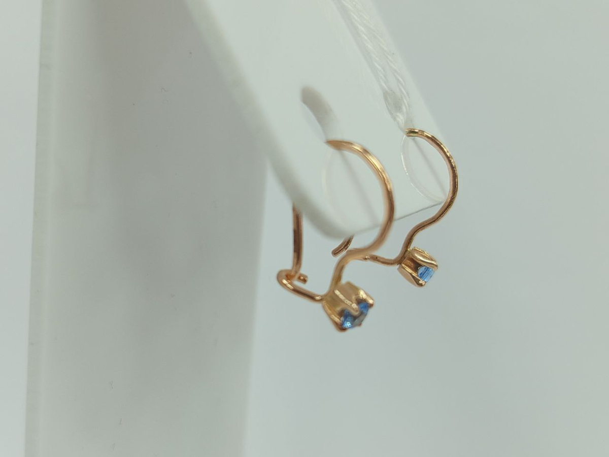 СЕРЬГИ С КАМНЕМ (Au 585)