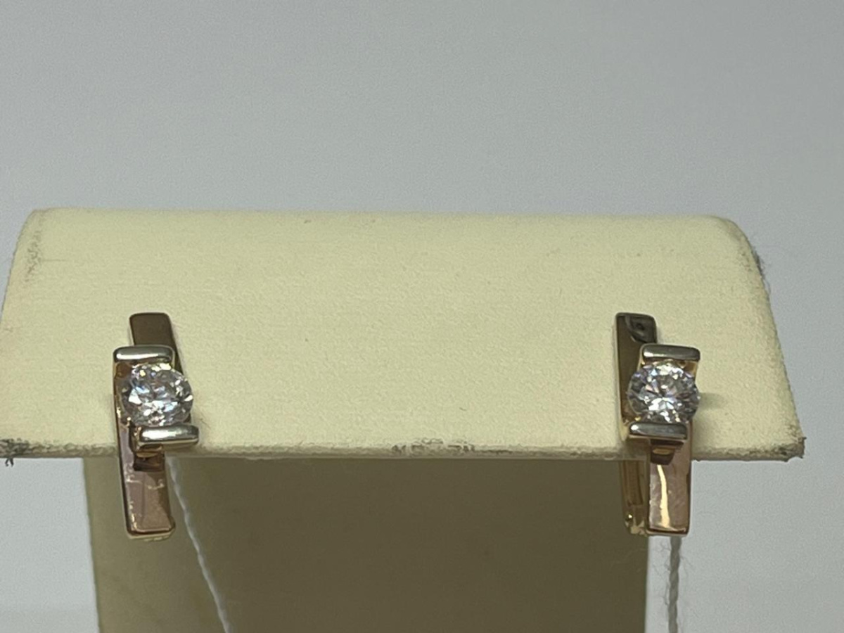 СЕРЬГИ С КАМНЕМ (Au 585)