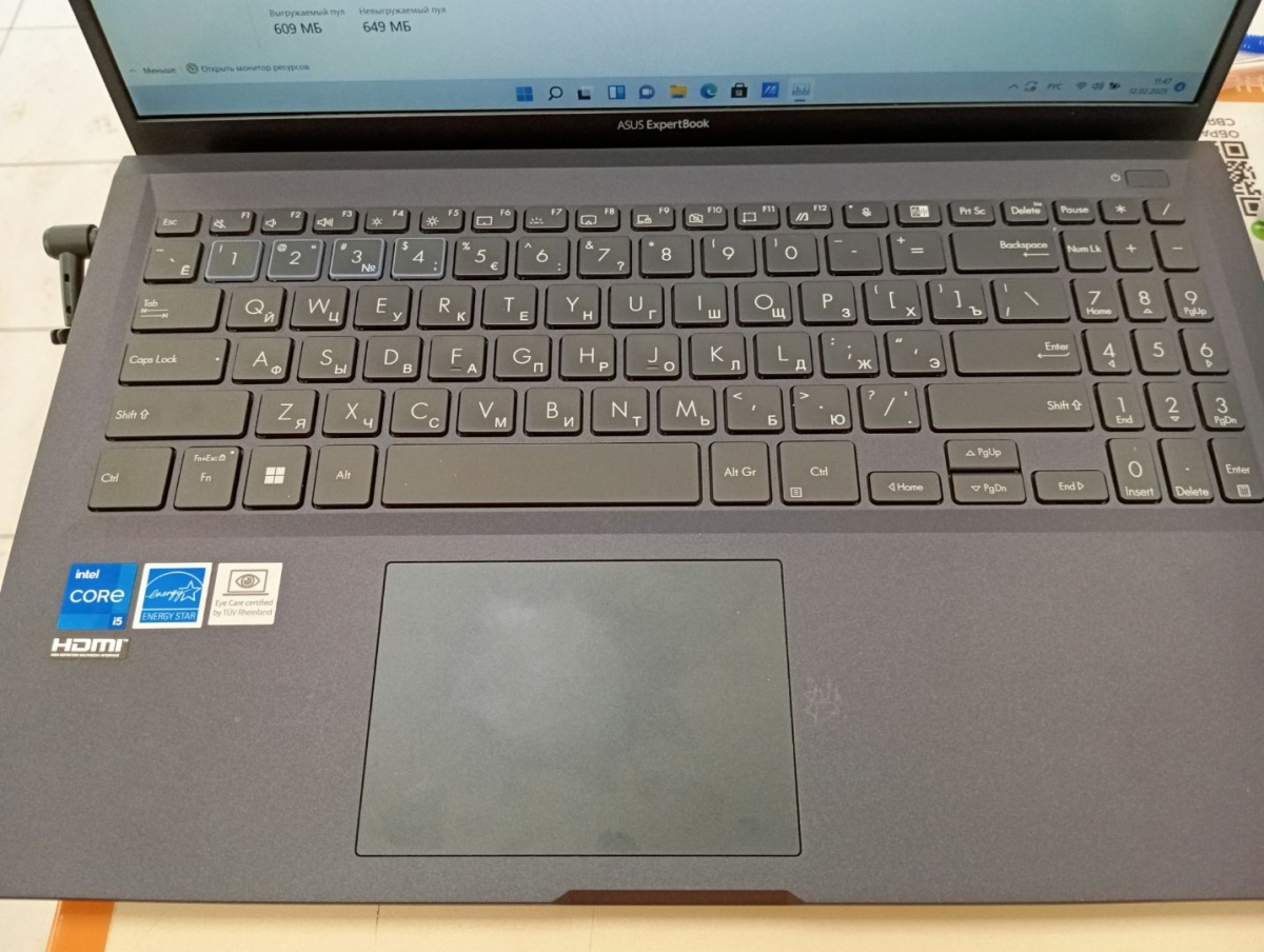 Ноутбук ASUS; Core i5-1235U, Intel UHD Graphics, 8 Гб, 480 Гб, Нет