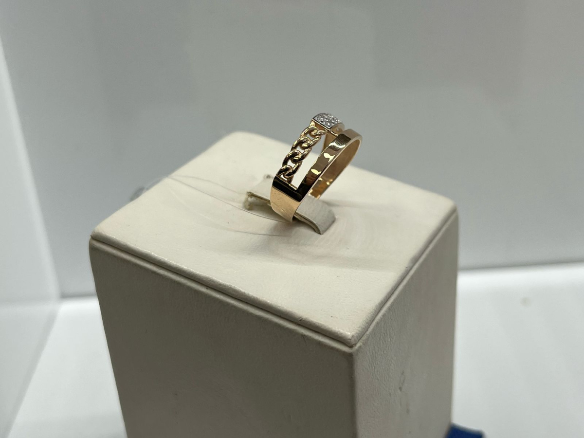 КОЛЬЦО С КАМНЯМИ (Au 585)