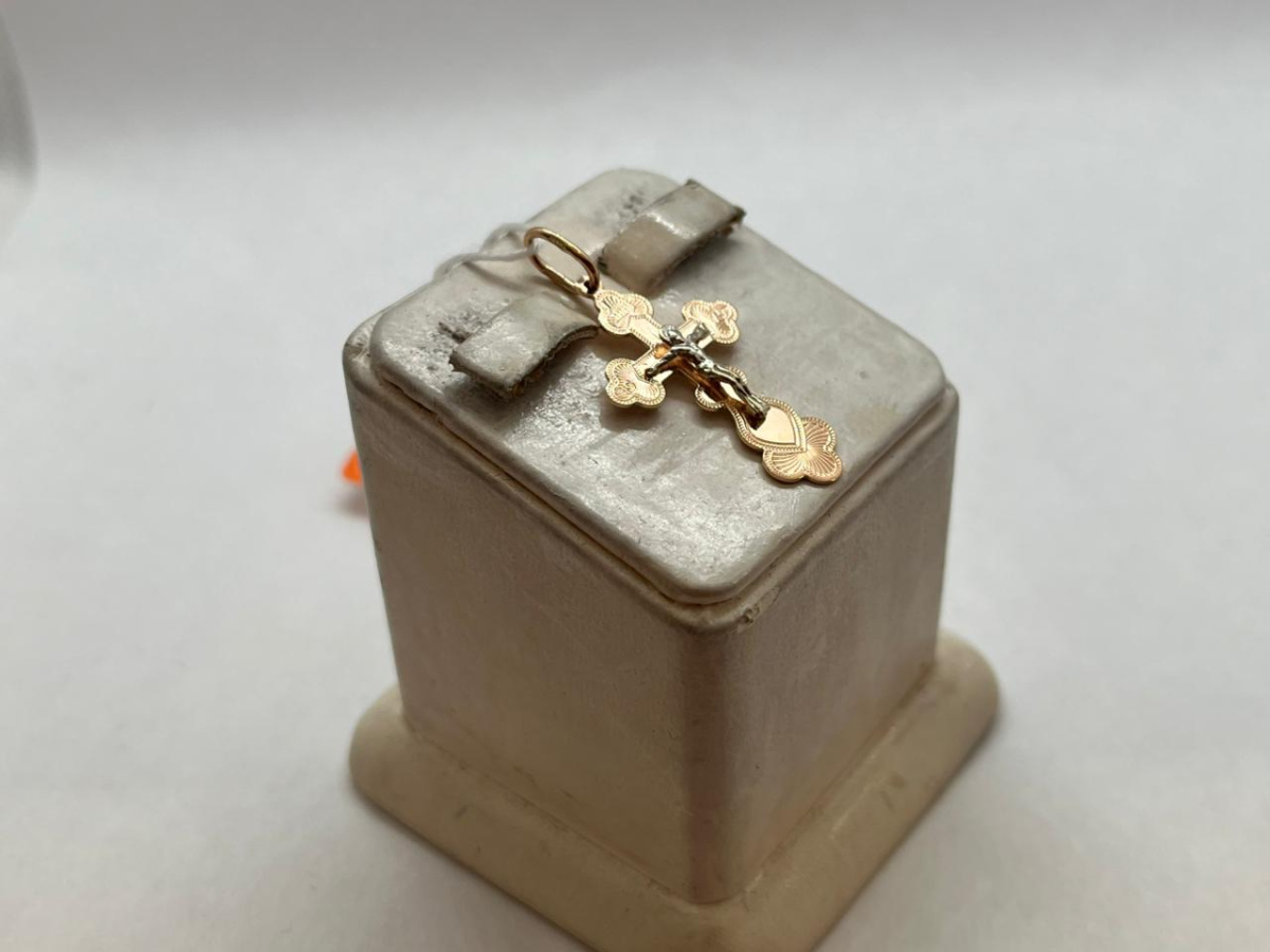 ПОДКБК585 ПОДВЕСКА КРЕСТ БЕЗ КАМНЯ (Au 585)