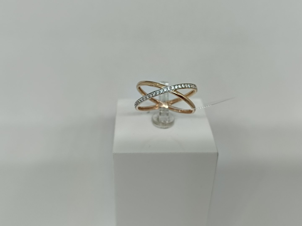 КОЛЬЦО С КАМНЯМИ (Au 585)