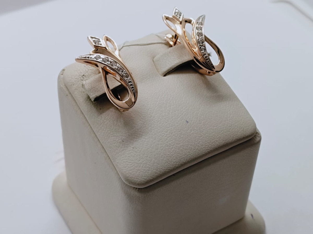 СЕРЬГИ С КАМНЯМИ (Au 585)