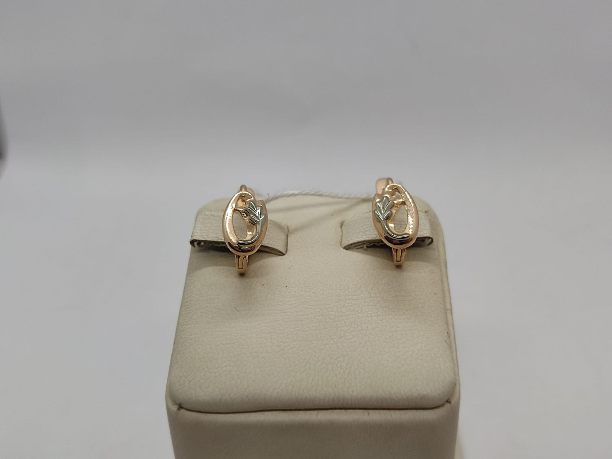 СБКМ585 СЕРЬГИ БЕЗ КАМНЯ (Au 585)