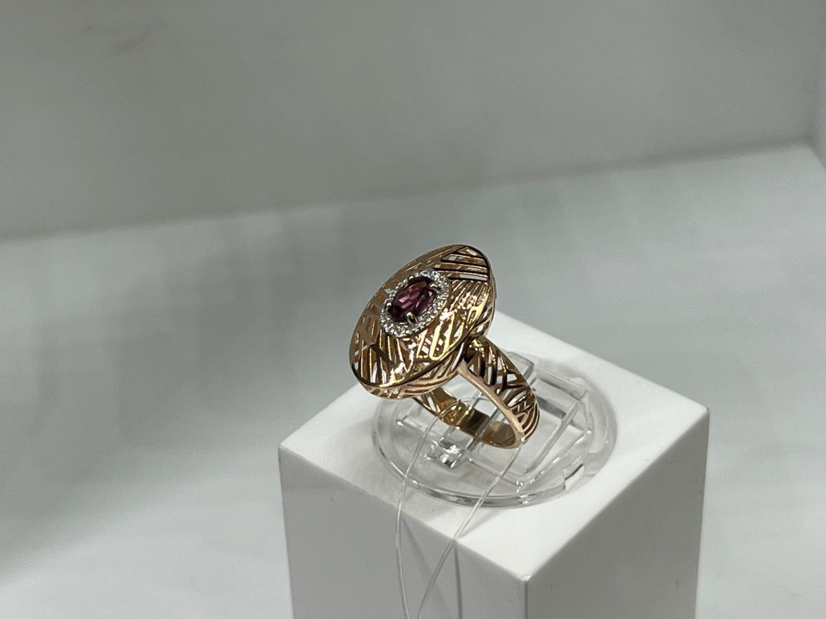 КОЛЬЦО С КАМНЯМИ (Au 585)