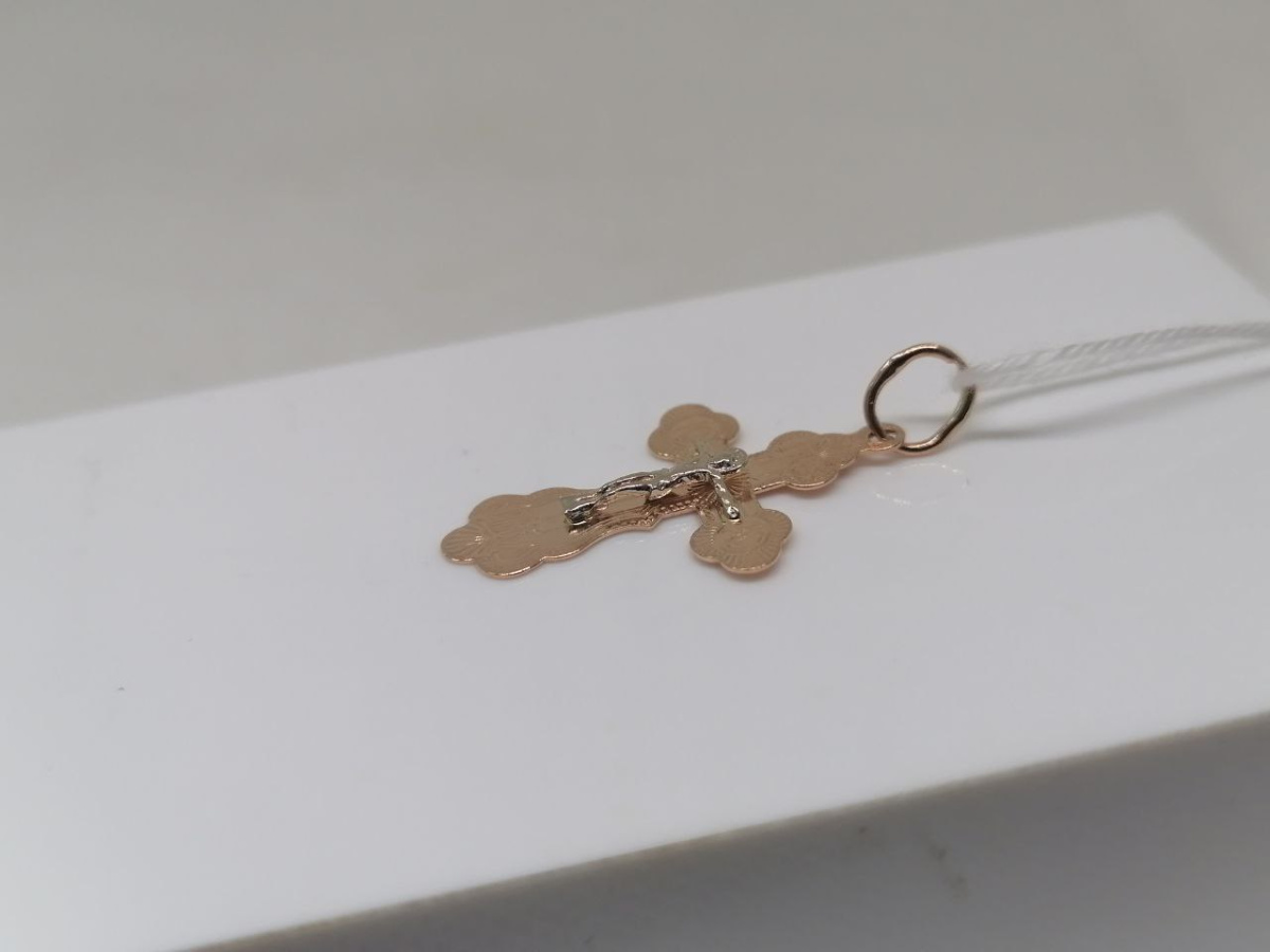 ПОДВЕСКА КРЕСТ БЕЗ КАМНЯ (Au 585)