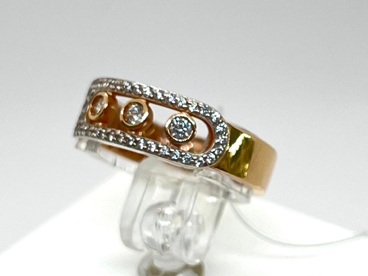 КОЛЬЦО С КАМНЯМИ (Au 585)