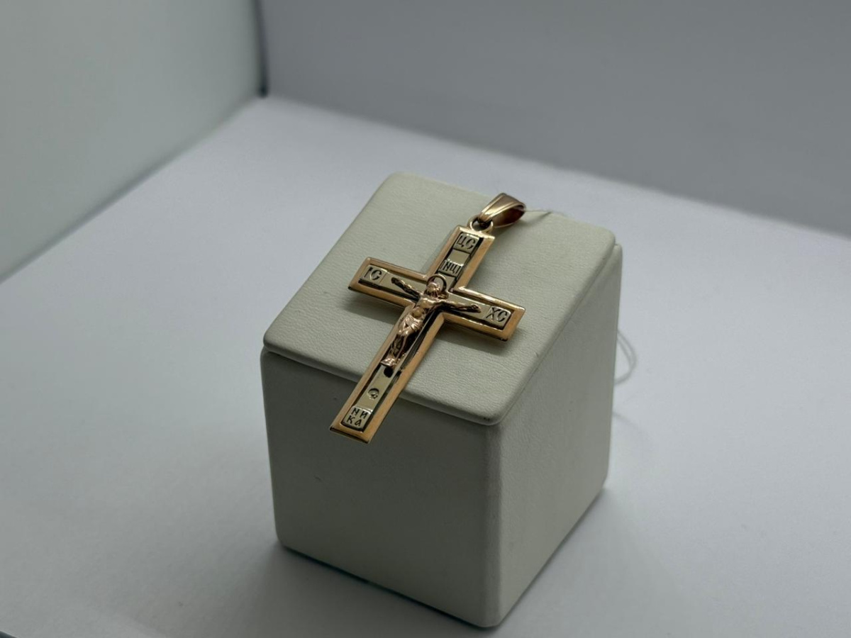 ПОДВЕСКА КРЕСТ без камня (Au 585)