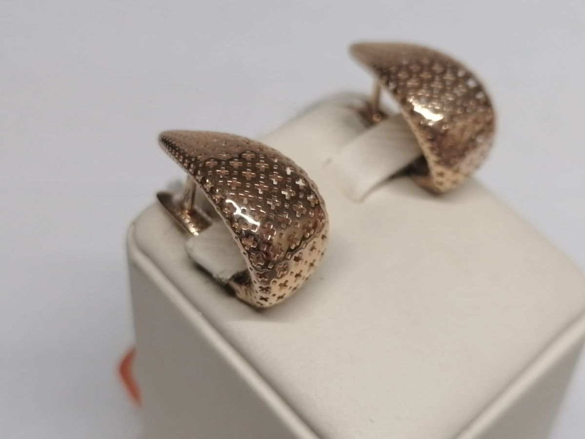 СБКМ585 СЕРЬГИ БЕЗ КАМНЯ (Au 585)