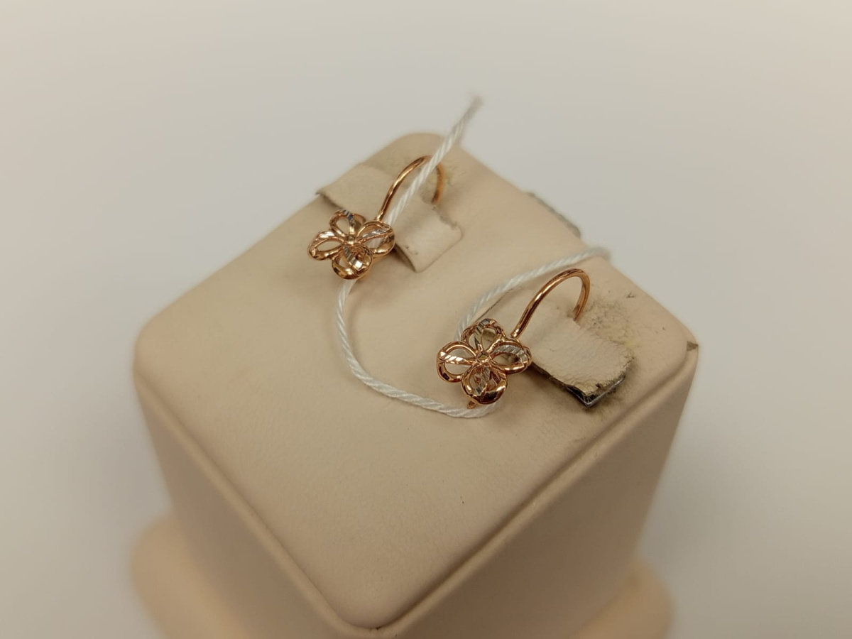 СБКМ585 СЕРЬГИ БЕЗ КАМНЯ (Au 585)