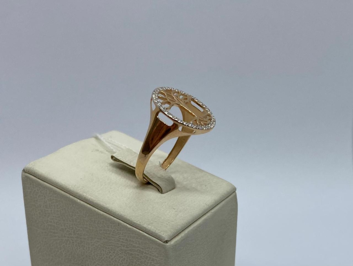 КОЛЬЦО С КАМНЯМИ (Au 585)