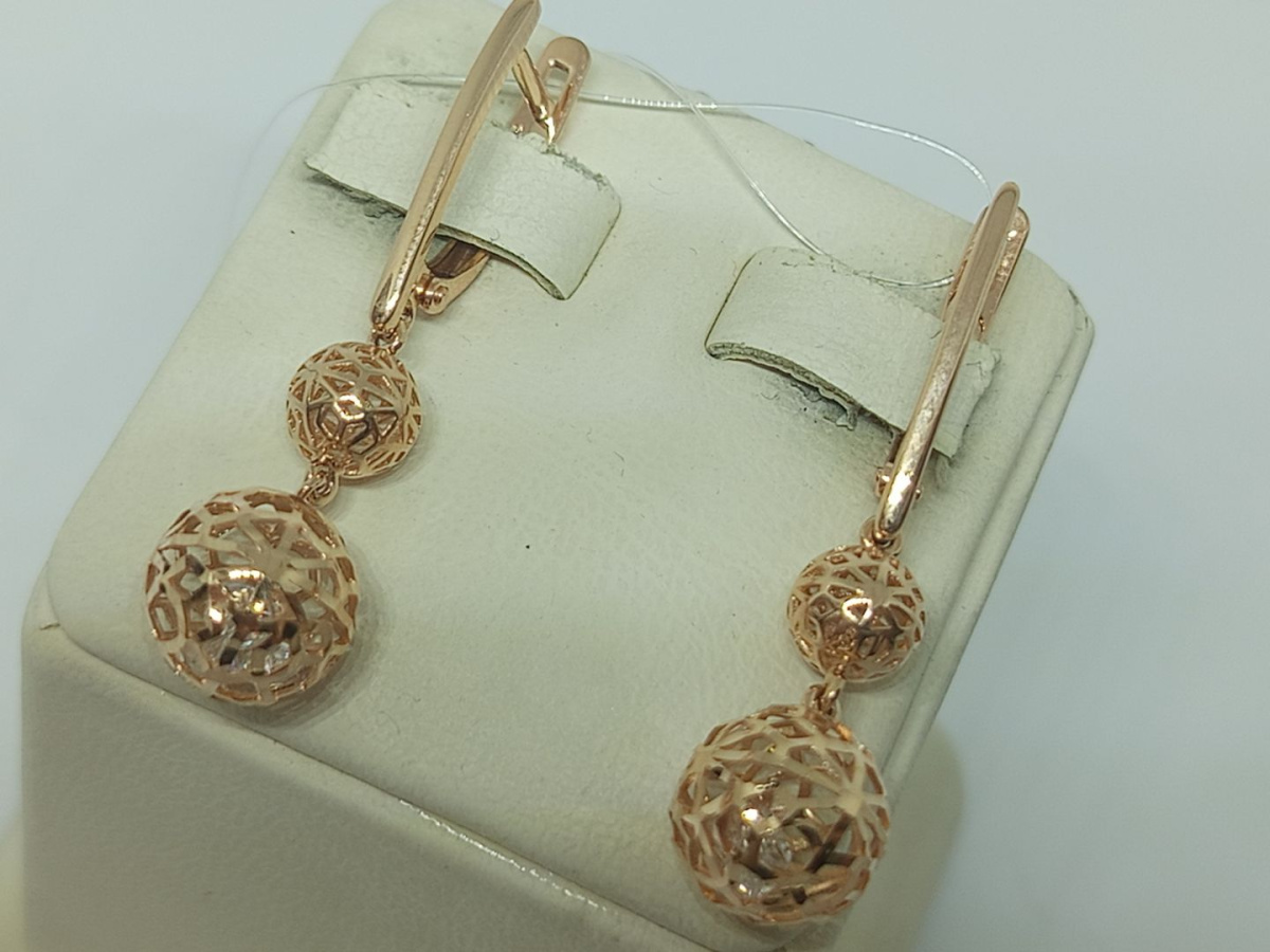 СЕРЬГИ С КАМНЯМИ (Au 585)