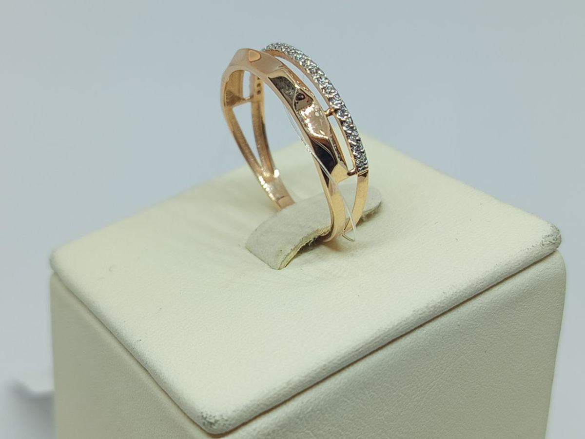 КОЛЬЦО С КАМНЯМИ (Au 585)