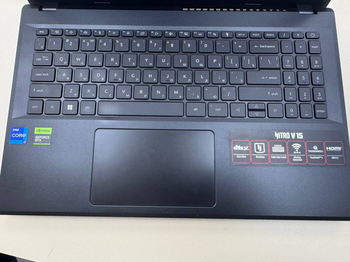 Ноутбук Acer acer nitro v15; Core I7-13620H, GeForce RTX 4050, 16 Гб, 500 Гб, Нет