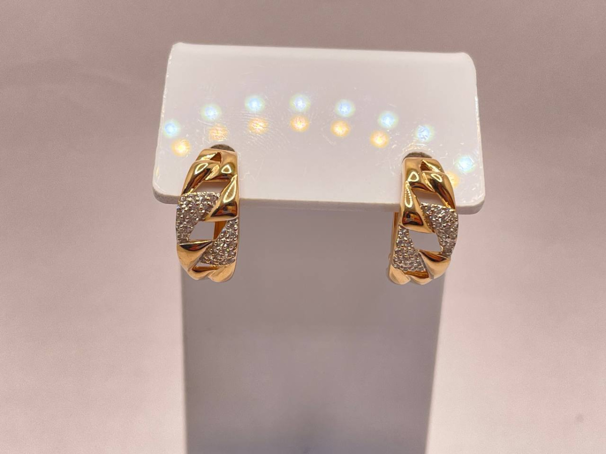 СКМИ585 СЕРЬГИ С КАМНЯМИ (Au 585)