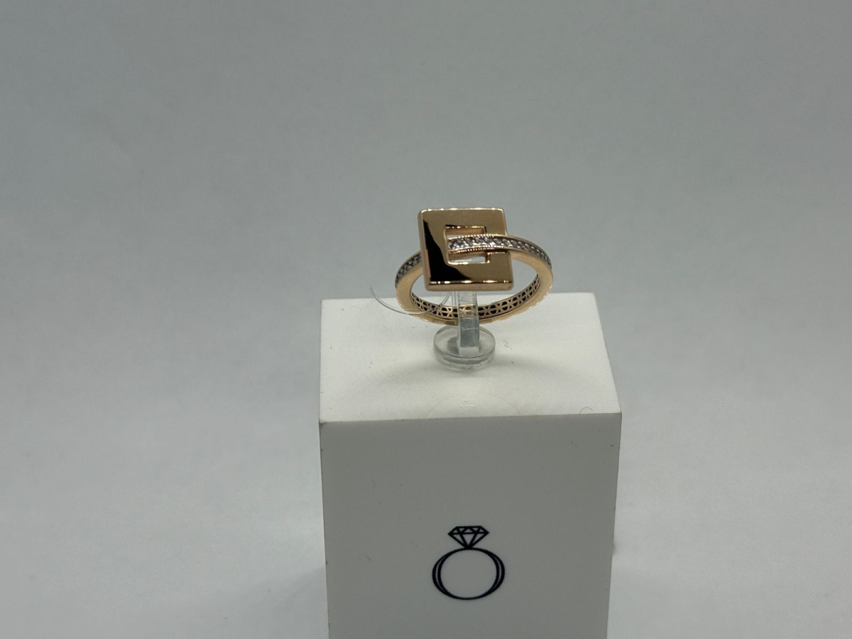 КОЛЬЦО С КАМНЯМИ (Au 585)