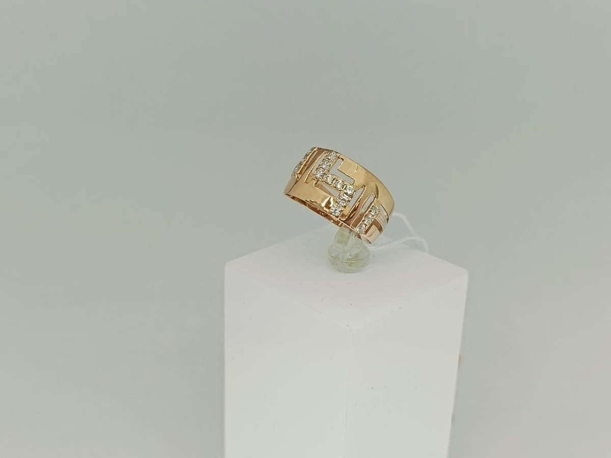 КОЛЬЦО С КАМНЯМИ (Au 585)