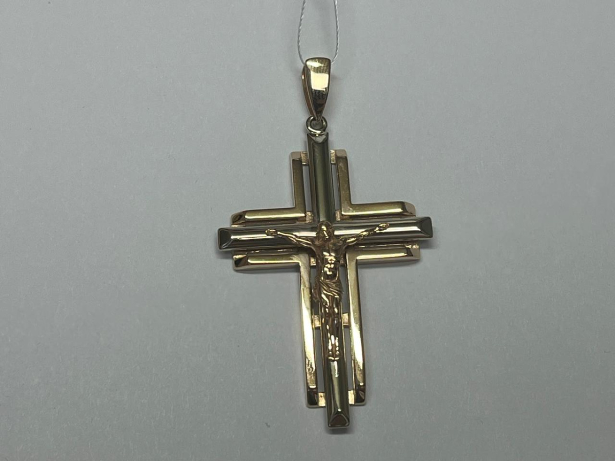 ПОДВЕСКА КРЕСТ без камня (Au 585)