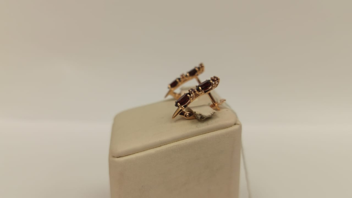 СКМИ585 СЕРЬГИ С КАМНЯМИ (Au 585)