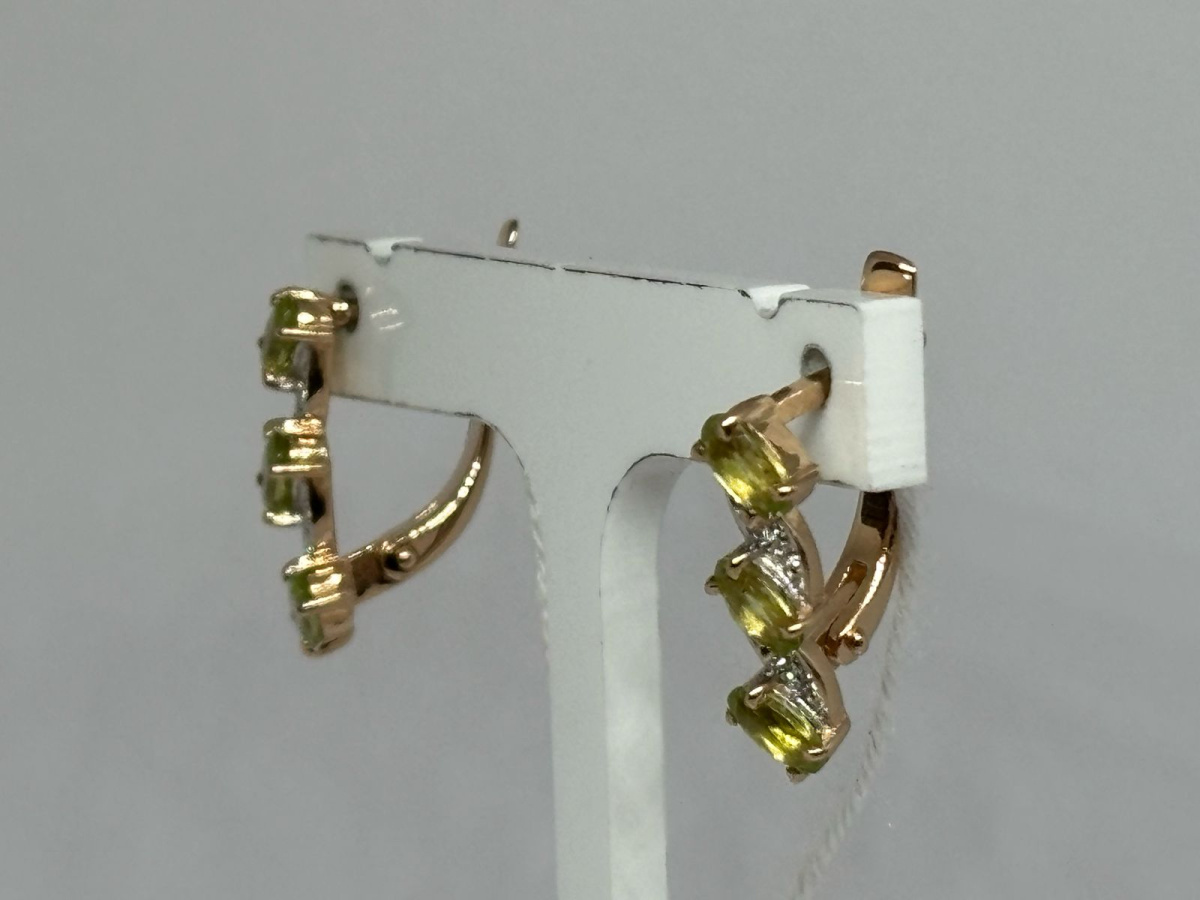 СКМИ585 СЕРЬГИ С КАМНЯМИ (Au 585)