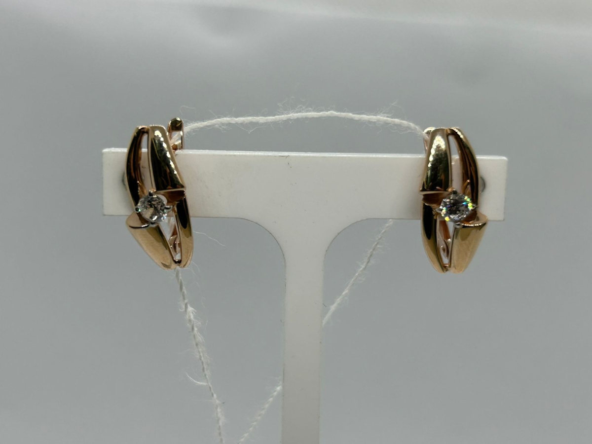 СЕРЬГИ С КАМНЕМ (Au 585)