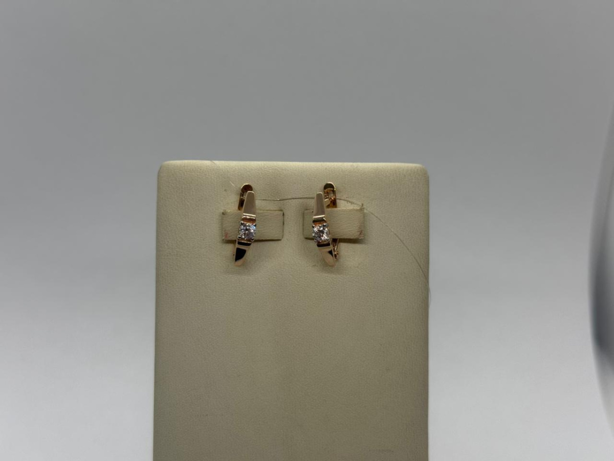 СЕРЬГИ С КАМНЕМ (Au 585)