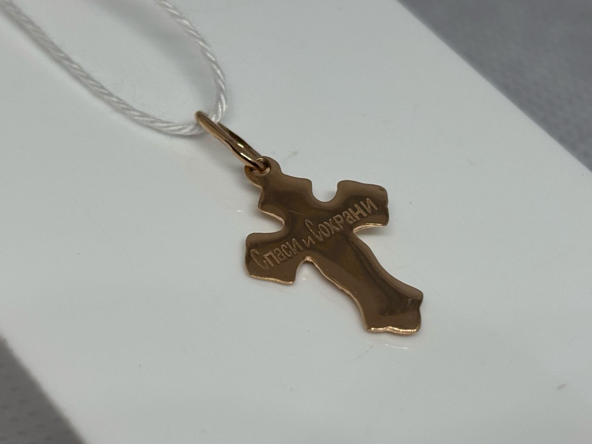 ПОДВЕСКА КРЕСТ БЕЗ КАМНЯ (Au 585)