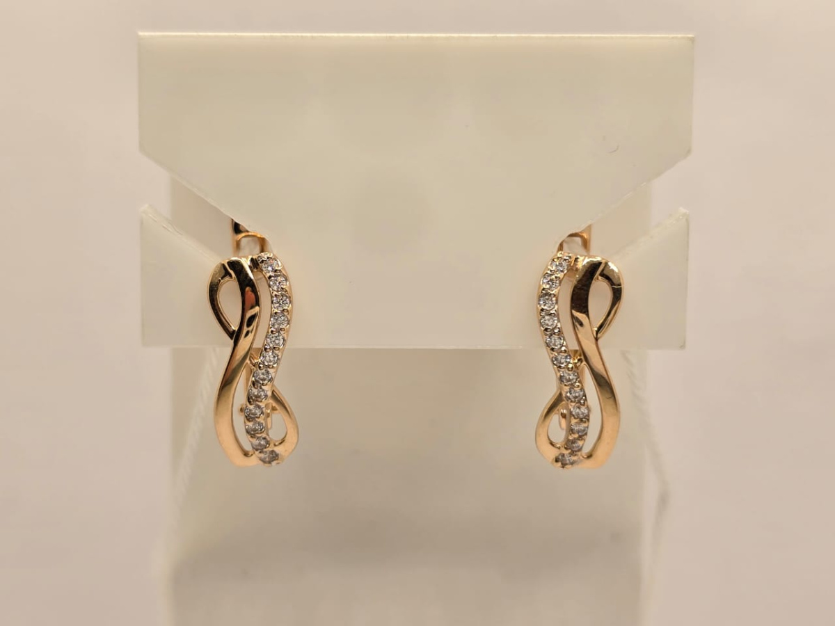 СКМИ585 СЕРЬГИ С КАМНЯМИ (Au 585)