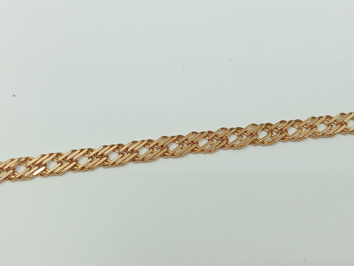 БРАСЛЕТ ПОЛНОВЕСНЫЙ Ромб тройной Au 585