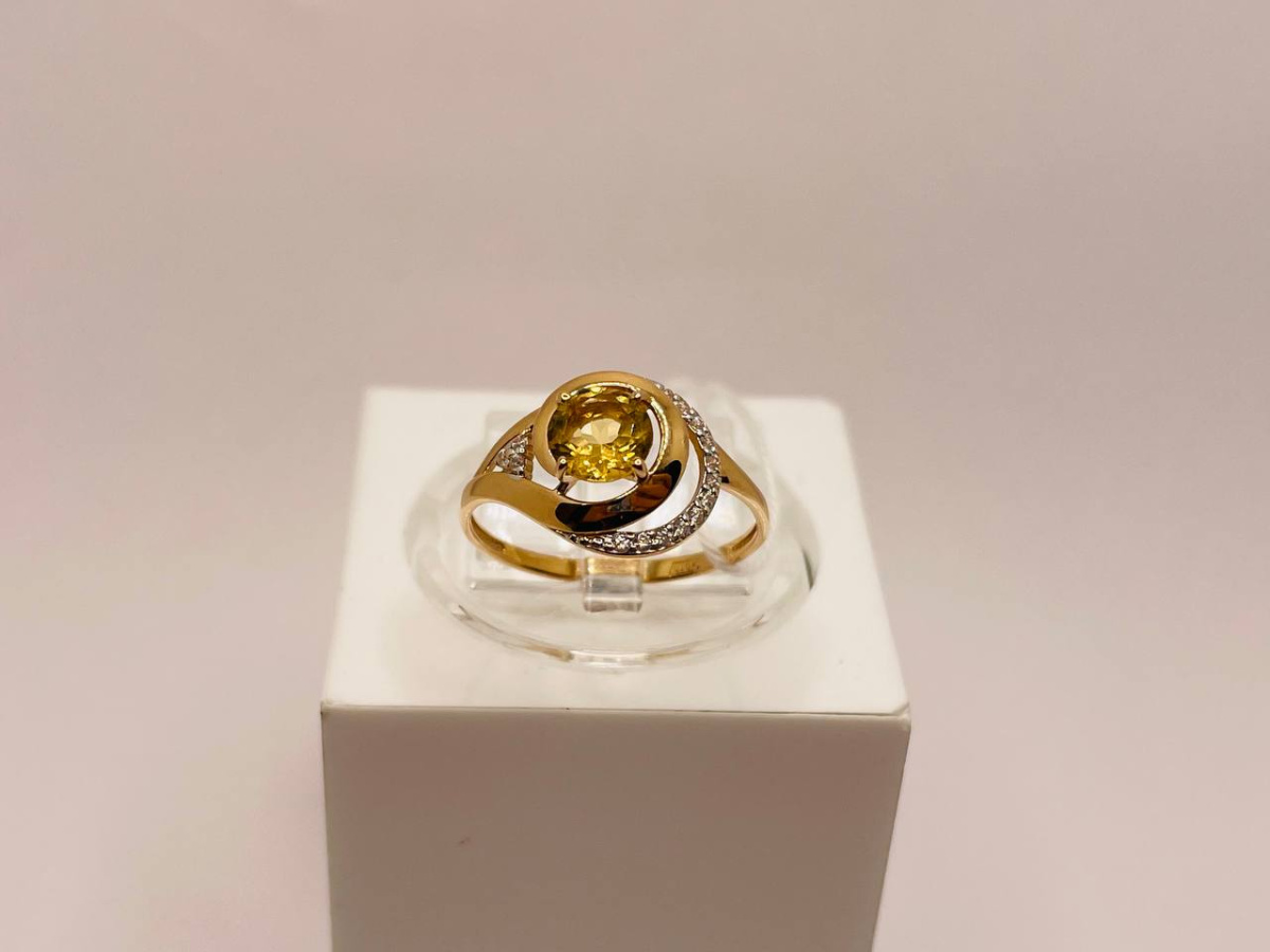 КОЛЬЦО С КАМНЯМИ (Au 585)