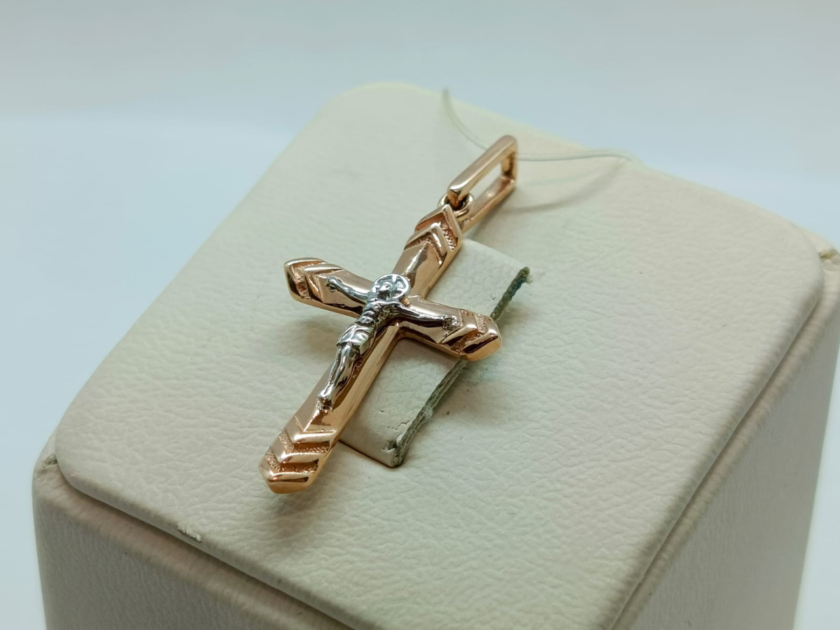 ПОДВЕСКА КРЕСТ без камня (Au 585)