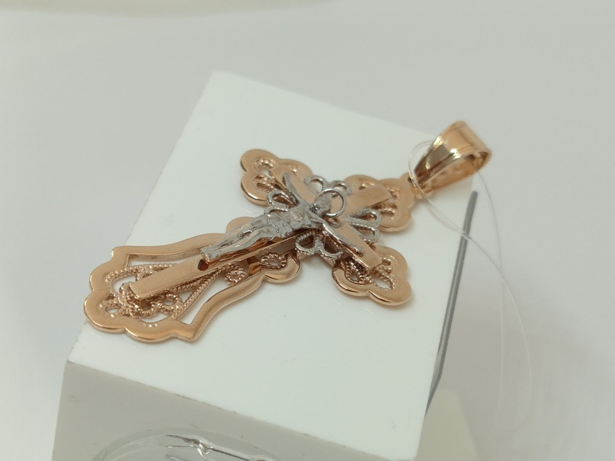 ПОДВЕСКА КРЕСТ без камня (Au 585)