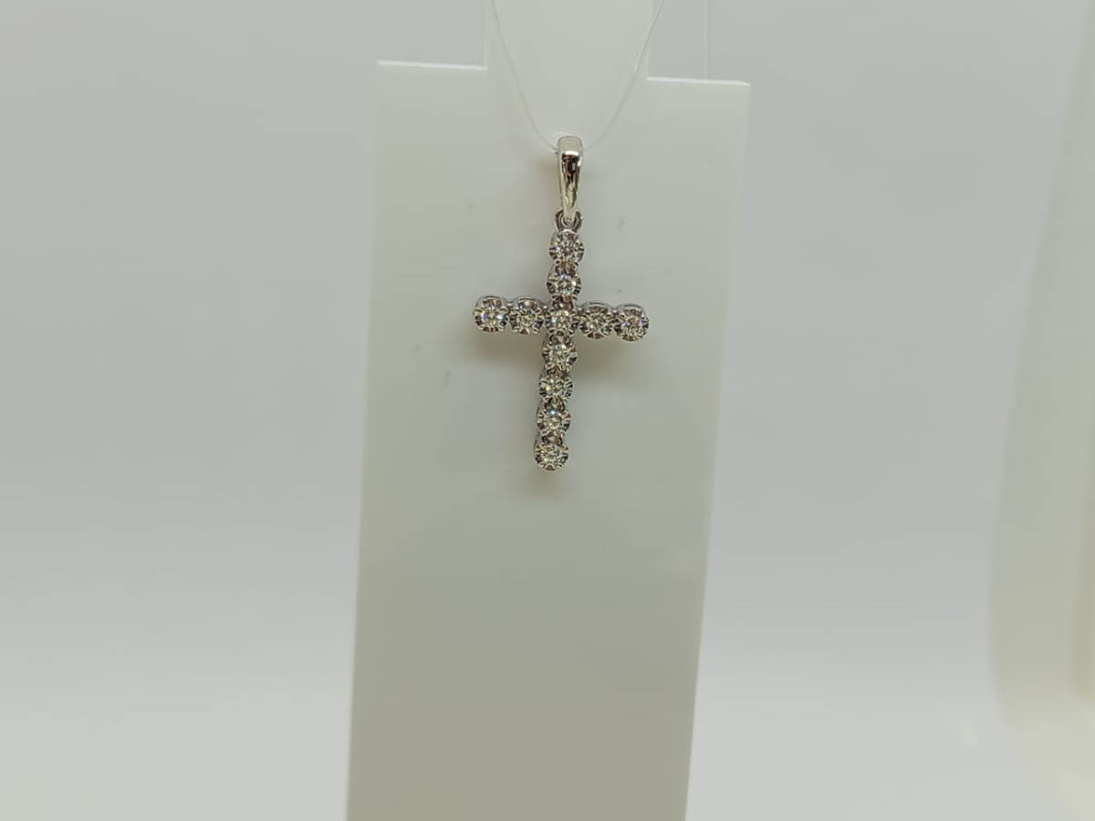 ПОДВЕСКА КРЕСТ Бриллиант (Au 585)