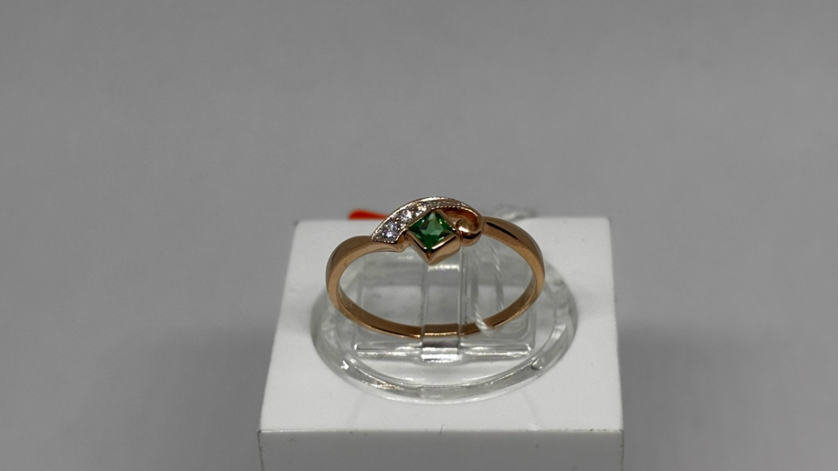 КОЛЬЦО С КАМНЯМИ (Au 585)