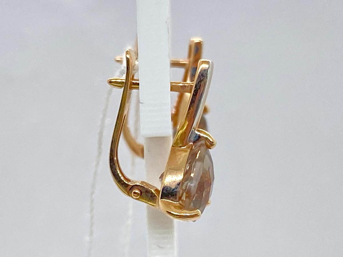 СЕРЬГИ С КАМНЕМ (Au 585)