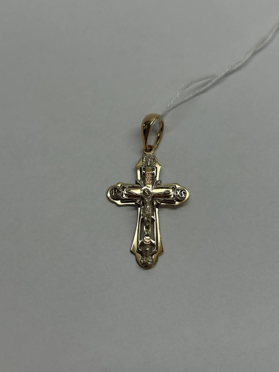 ПОДКБК585 ПОДВЕСКА КРЕСТ БЕЗ КАМНЯ (Au 585)