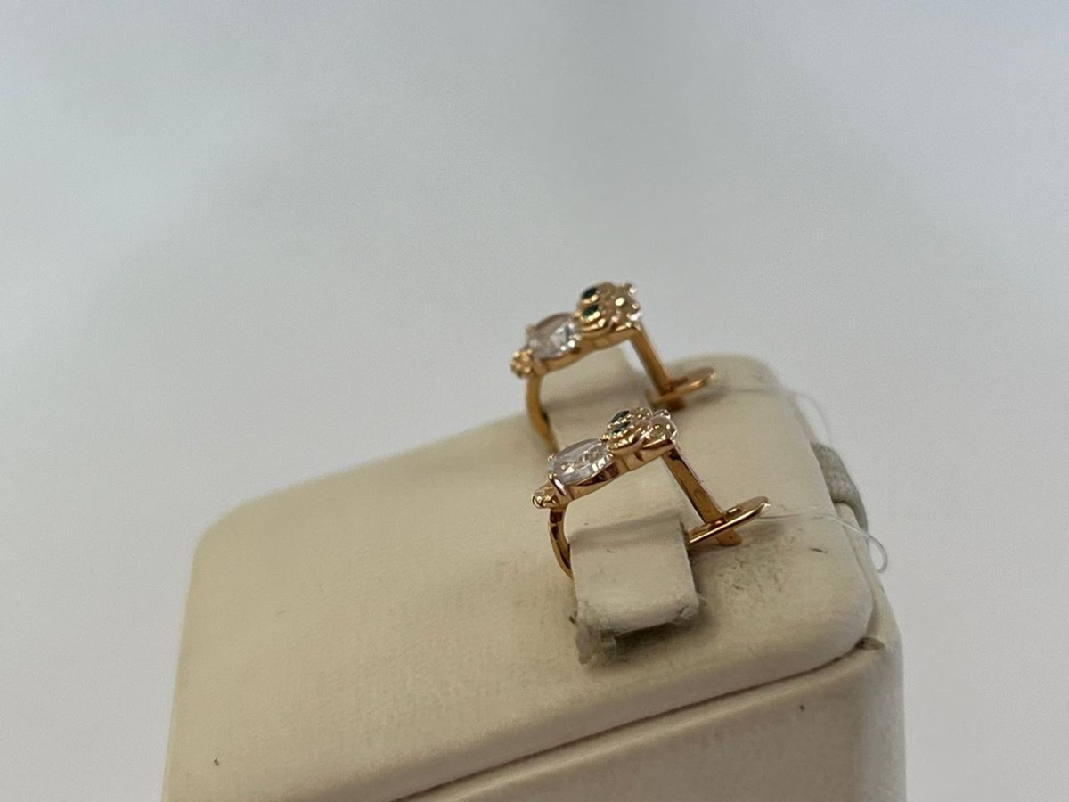 С10911423 СЕРЬГИ С КАМНЯМИ (Au 585)