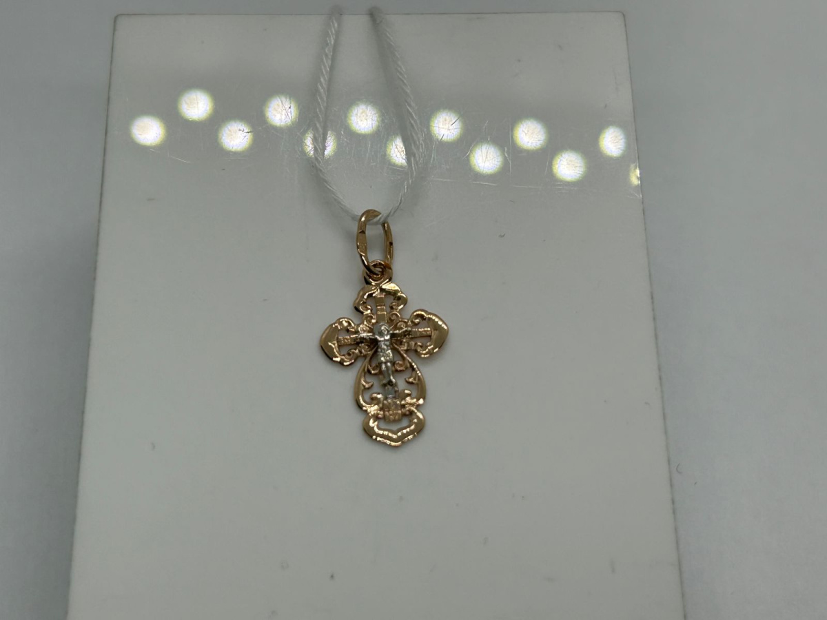 ПОДКБК585 ПОДВЕСКА КРЕСТ БЕЗ КАМНЯ (Au 585)