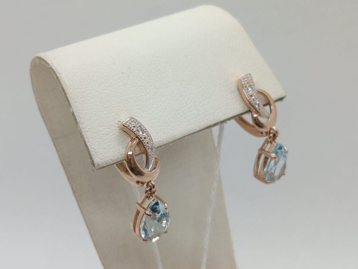 СЕРЬГИ С КАМНЯМИ (Au 585)