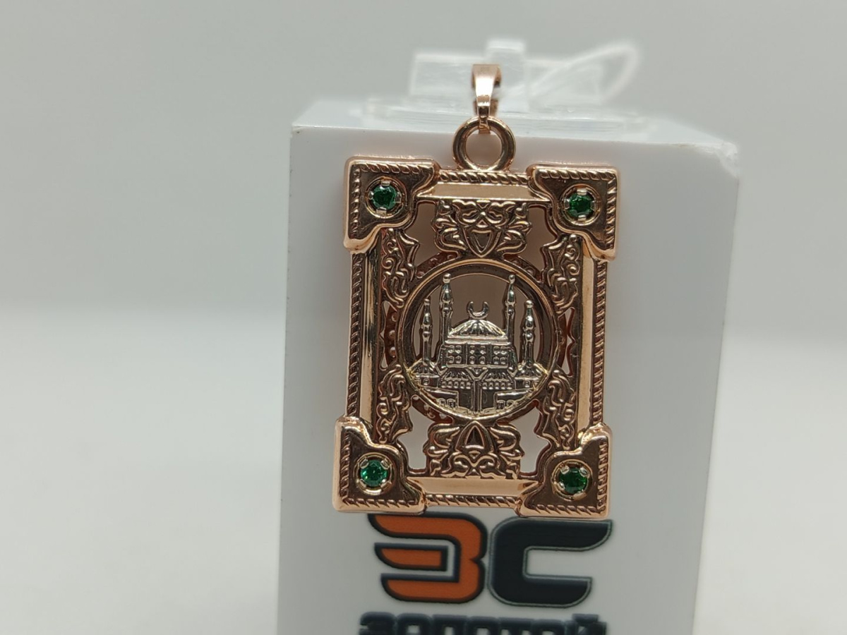 ПОДМКИ585 ПОДВЕСКА МЕЧЕТЬ С КАМНЯМИ (Au 585)