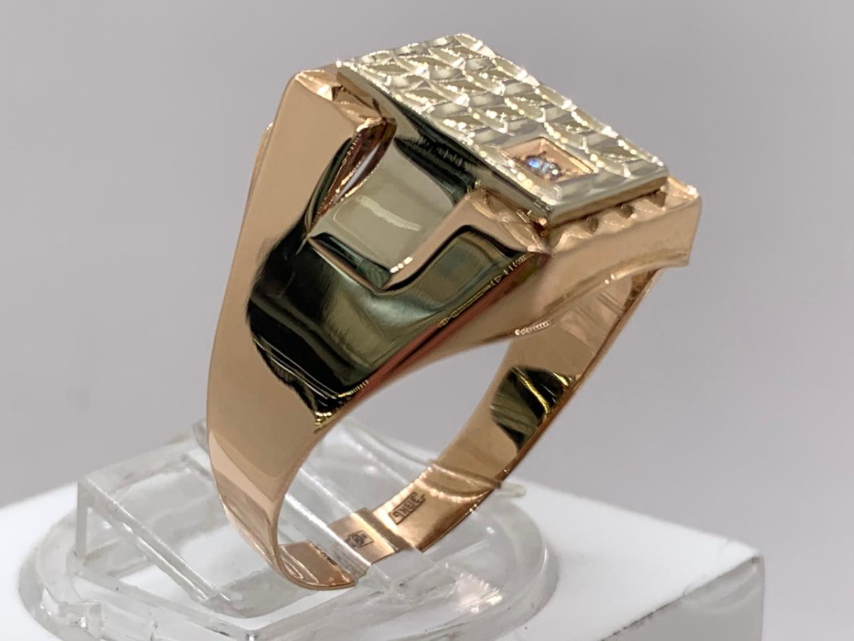 КОЛЬЦО ПЕЧАТКА с камнем (Au 585)