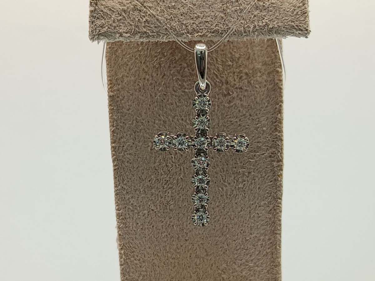 ПОДВЕСКА КРЕСТ Бриллиант (Au 585)