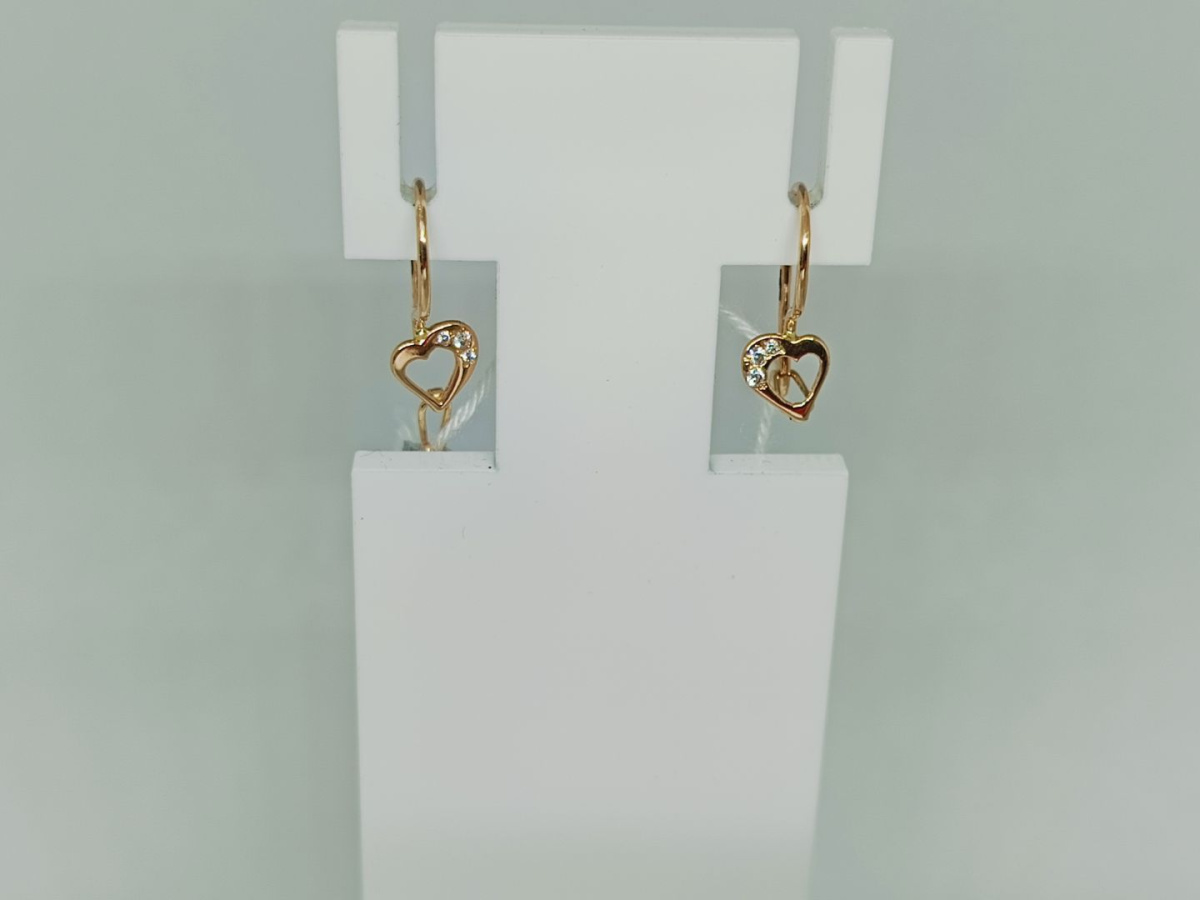 СПТ585 СЕРЬГИ С ПЕТЕЛЬКОЙ (Au 585)